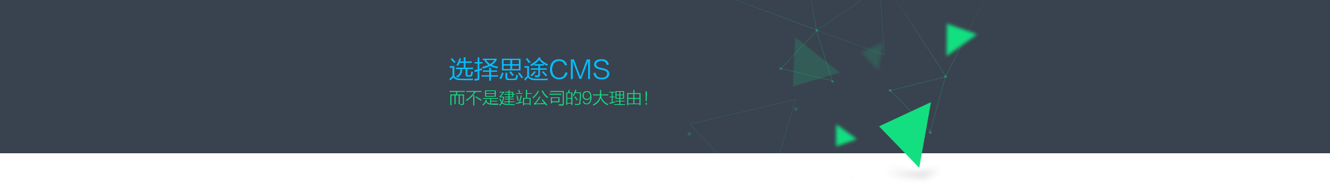 为什么选择思途CMS,而不是建站公司？